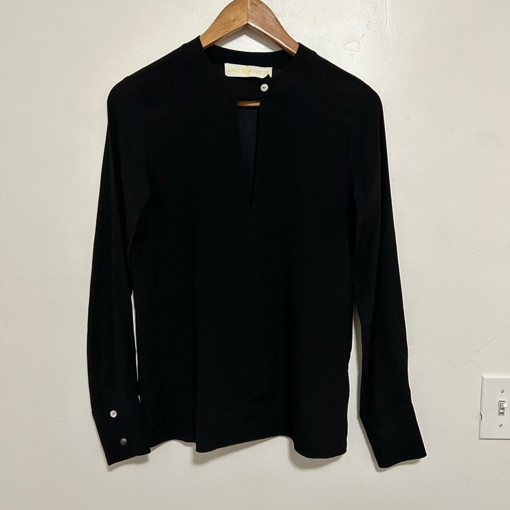 Ramy Brook silk blend long sleeve blouse with mother of Pearl buttons size‎ xs